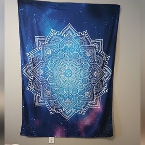 Blue Mandala Tapestry Wall Hanging